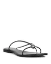 Jeffrey Campbell Cherished Dome-stud Strappy Flat Sandals In Black/silver