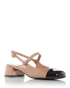 Jeffrey Campbell Women's Cou-cou Slingback Mary Jane Pumps In Natural/black Patent