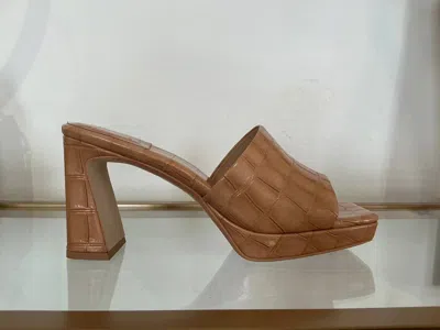 Jeffrey Campbell Women's Crocodile Leather Sandals In Beige In Brown