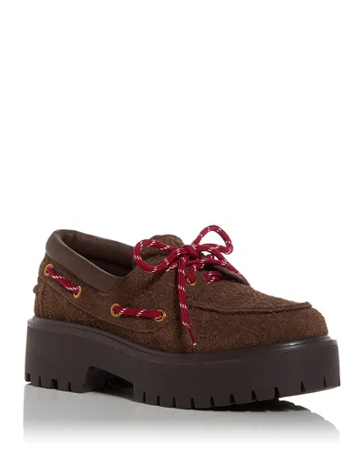 JEFFREY CAMPBELL WOMEN'S CRUSHED LUG PLATFORM BOAT LOAFERS