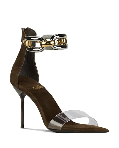 Jeffrey Campbell Women's Cuff Link Ankle Strap Sandals In Brown