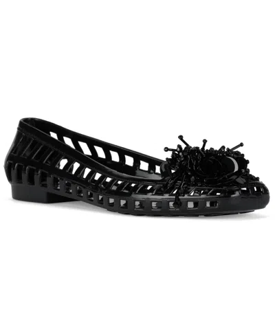 Jeffrey Campbell Women's Danceteria Embellished Jelly Flats In Black