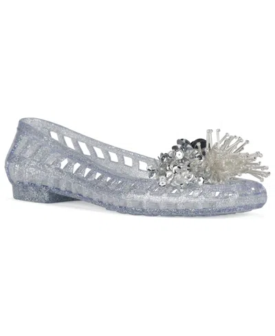 Jeffrey Campbell Women's Danceteria Embellished Jelly Flats In Blue