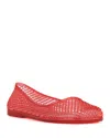 Jeffrey Campbell Women's Day-off Cutout Jelly Flats In Red