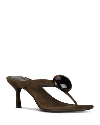 Jeffrey Campbell Women's Embellished Thong Sandals In Brown