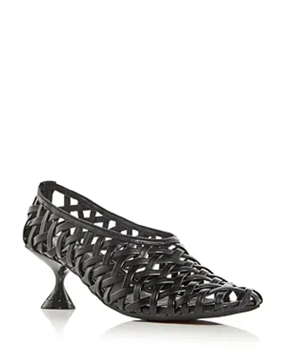 Jeffrey Campbell Women's Encaged Lattice Kitten Heel Pumps In Black