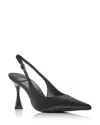 Jeffrey Campbell Women's Estella Slingback Pointed Toe Pumps In Black Satin