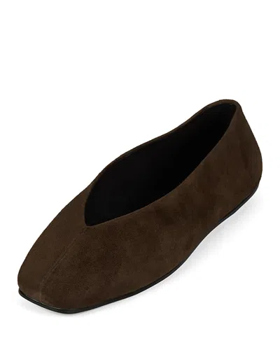 Jeffrey Campbell Women's Fathom Square Toe Ballet Flats In Brown