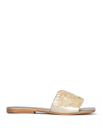 JEFFREY CAMPBELL WOMEN'S FISHY SLIDE SANDALS IN WHITE