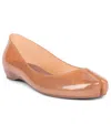 Jeffrey Campbell Fixed Split Toe Jelly Flat In Orange