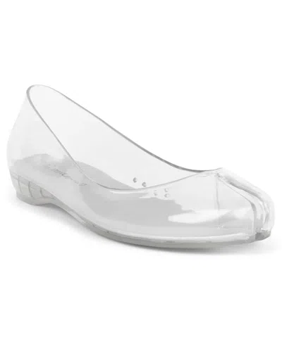 Jeffrey Campbell Women's Fixed Split-toe Jelly Flats In Transparent