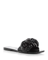 Jeffrey Campbell Floralee Slide Sandal In Black Shiny