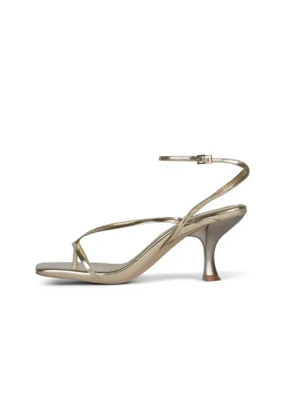 Jeffrey Campbell Women's Fluxx Strappy Sandal In Light Gold Metallic In Multi