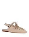 Jeffrey Campbell Women's Geralt Tie Slingback Flats In Beige Suede