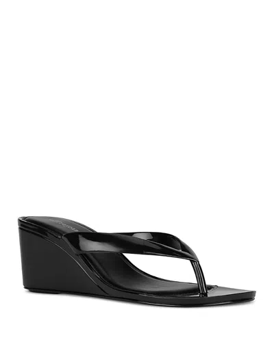 Jeffrey Campbell Gigabyte Wedge Flip Flop In Black