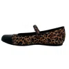 Jeffrey Campbell Women's Girlish Patent Leather Flats In Cheetah Black In Multi