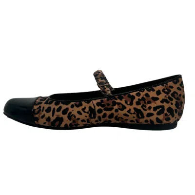 Jeffrey Campbell Women's Girlish Patent Leather Flats In Cheetah Black In Multi