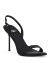 Jeffrey Campbell Go-getter Sandal In Black Satin