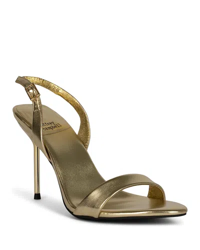 Jeffrey Campbell Women's Go Getter Slingback Sandals In Light Gold Metallic