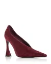 Jeffrey Campbell Hints High Heel Pump In Wine Suede