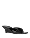Jeffrey Campbell Women's Honey-bun Wedge Sandals In Black Patent
