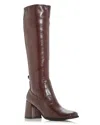 Jeffrey Campbell Hot Lava Knee High Stretch Boot In Brown