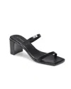 Jeffrey Campbell Women's Jamm Jelly High Heel Slide Sandals In Black Shiny