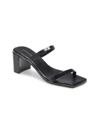 Jeffrey Campbell Women's Jamm Jelly High Heel Slide Sandals In Black Shiny