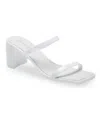 Jeffrey Campbell Women's Jamm Jelly High Heel Slide Sandals In White Shiny