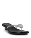 Jeffrey Campbell Lollipop Kitten-heel Jelly Thong Sandals In Clear Black Combo