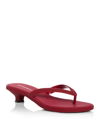 Jeffrey Campbell Women's Jelly Thong Sandals In Red