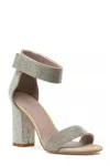 JEFFREY CAMPBELL WOMEN'S KASSIDY HIGH HEEL ANKLE STRAP SANDAL IN NUDE SUEDE CHAMPAGNE