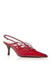 Jeffrey Campbell Women's Lash Slingback Pumps In Wine Patent