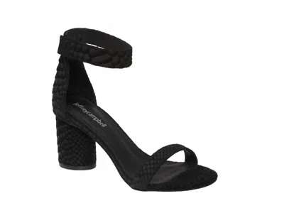 Jeffrey Campbell Women's Lelaine Snake Embossed Suede Leather Heels In Black