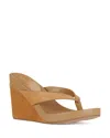 Jeffrey Campbell Liezel Platform Wedge Flip Flop In Natural Cmbo