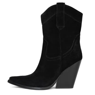 Jeffrey Campbell Women's Mi Amigo Western Booties In Black Suede