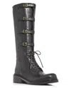Jeffrey Campbell Moss Knee High Boot In Black Distressed
