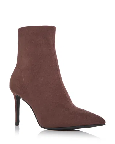 Jeffrey Campbell Women's Nixie Pointed Toe Booties In Brown Suede
