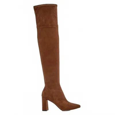 Jeffrey Campbell Women's Parisah 2 Boot Over The Knee Heeled Boot In Brown Suede