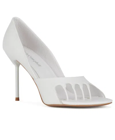 Jeffrey Campbell Women's Phases Vinyl Slip-on Dress Sandals In White