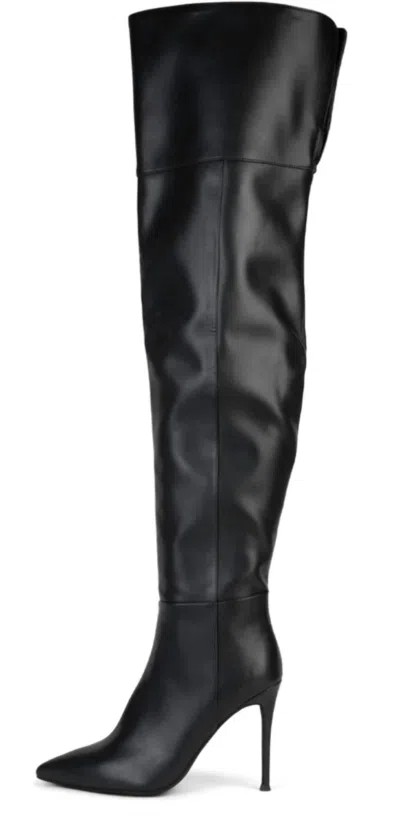Jeffrey Campbell Women's Pillar Over The Knee Stiletto Boot In Black