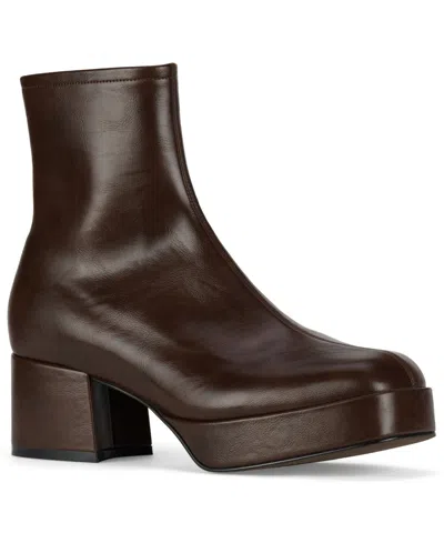 Jeffrey Campbell Women's Platform Block-heel Booties In Brown