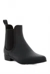 Jeffrey Campbell Women's Play Forecast Chelsea Ankle Rubber Rain Boots In Black In Black