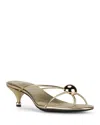 Jeffrey Campbell Preciosa Kitten Heel Sandal In Gold Combo