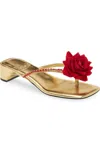 Jeffrey Campbell Primrose Flip Flop In Gold