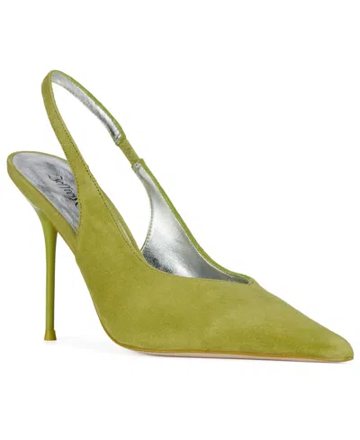 Jeffrey Campbell Women's Pucker Slingback Pointed Toe Pumps In Green