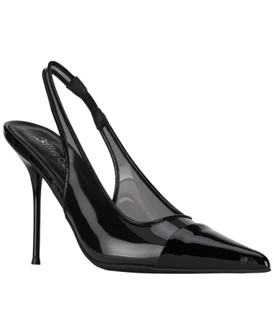 Jeffrey Campbell Women's Pucker Vinyl Slingback Pumps In Black