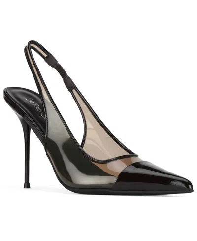 Jeffrey Campbell Women's Pucker Vinyl Slingback Pumps In Black
