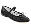 Jeffrey Campbell Women Releve Mary Jane Ballet Flat In Black Mesh With Gems In Multi