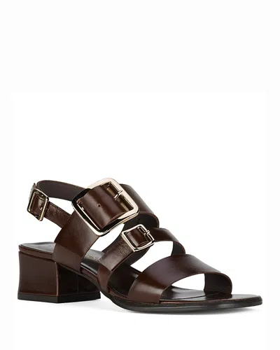 Jeffrey Campbell Women's Righteous Buckled Block Heel Sandals In Brown